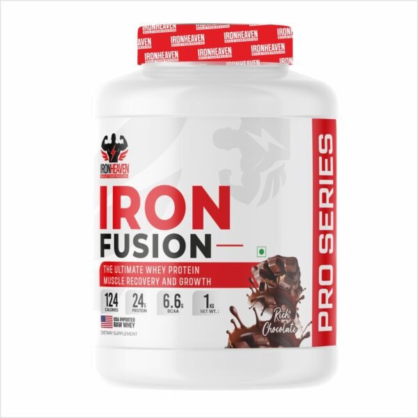 Iron Fusion Whey Protein - 24g Protein, 6.6g BCAA, 1 Kg